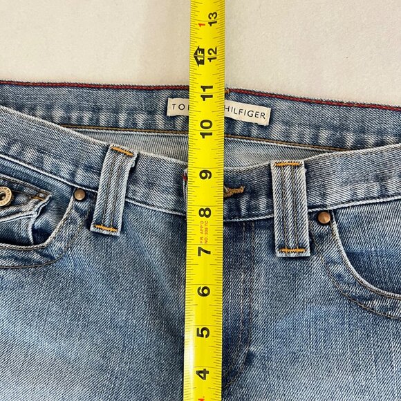 Tommy Hilfiger Women's Blue Denim Cropped Jeans Size 8 Straight Mid Rise Cotton - Picture 8 of 10